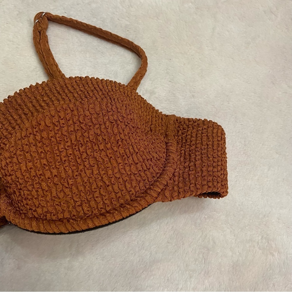 Veronica beard dyer seersucker textured underwire bikini top 28494 - Picture 7 of 16